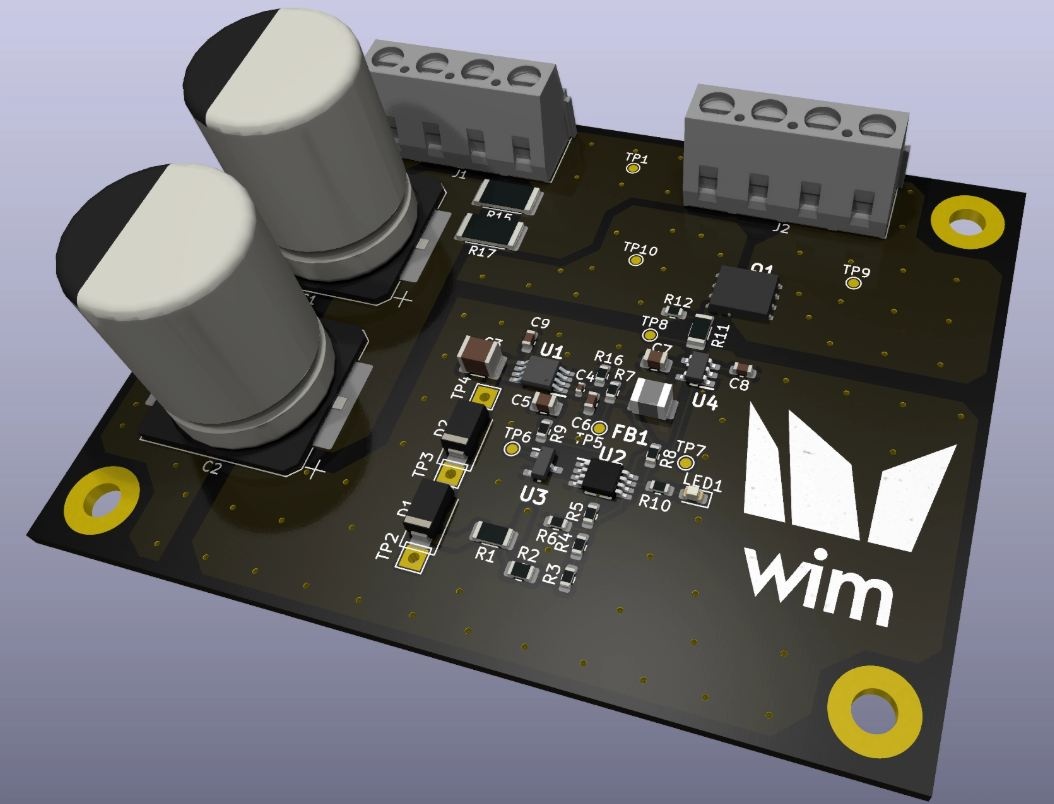 WIM-RB100 회생저항 제어보드 3D 렌더링